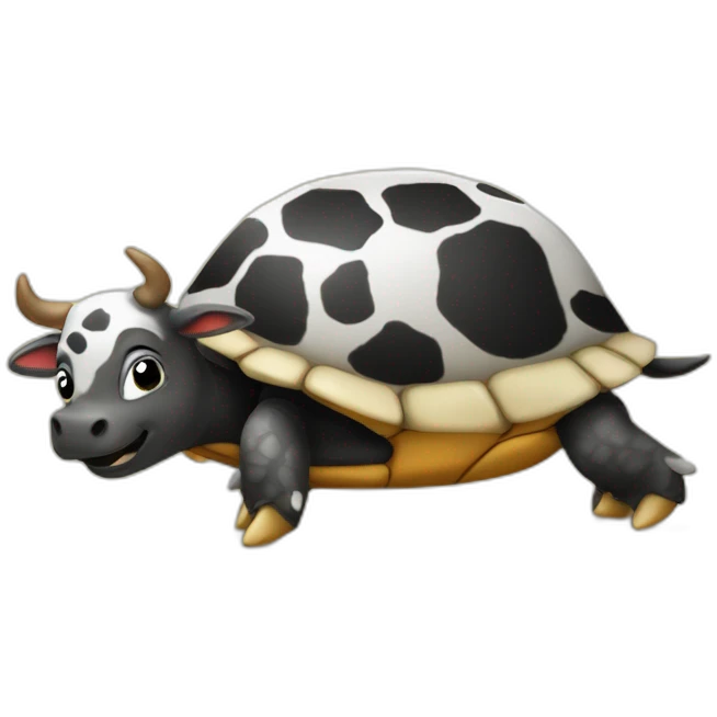 Vache sur une tortue  emoji