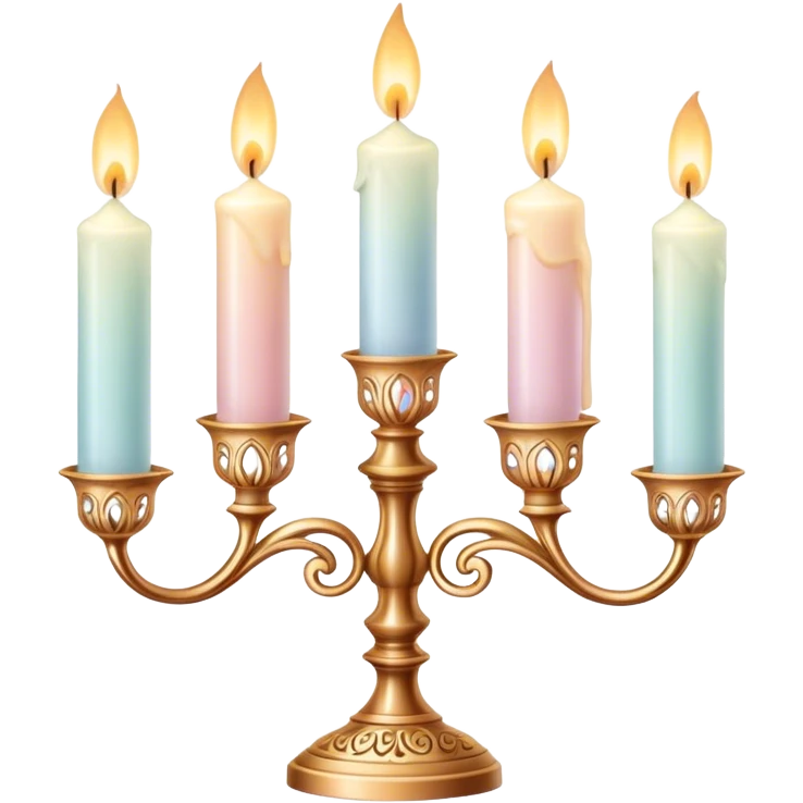 Pastel Victorian candles emoji