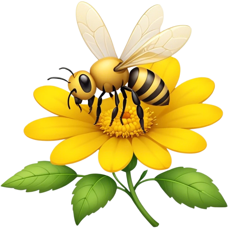 bee on a flower emoji
