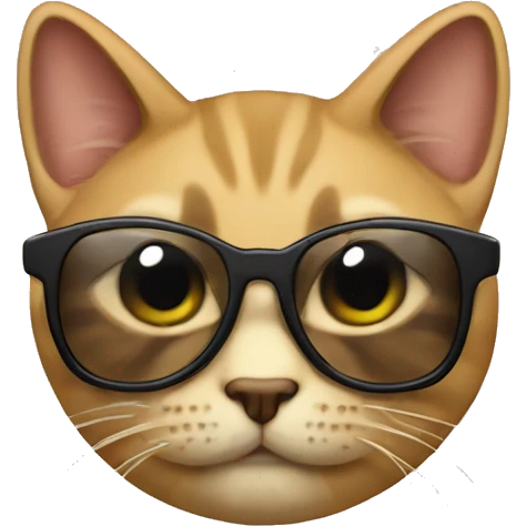 Gato con gafas emoji