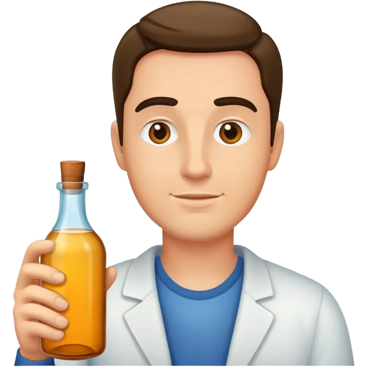 Man with a bottle emoji