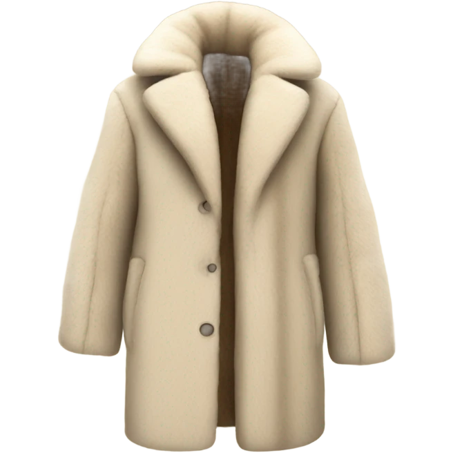beige fur coat emoji