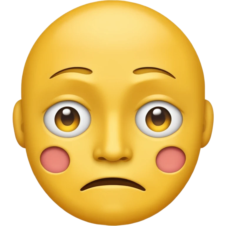 Create a submissive awkward reaction of an emoji with yellow face emoji