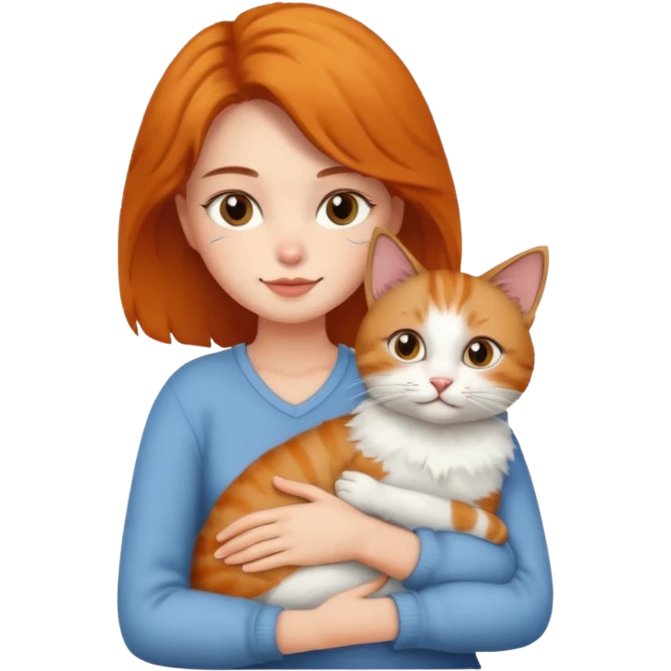 Cat with woman emoji