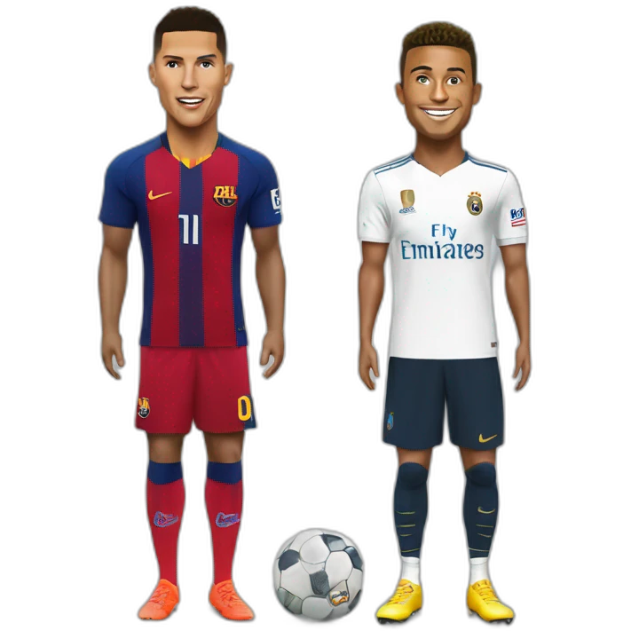Ronaldo fait un câlin à neymar emoji