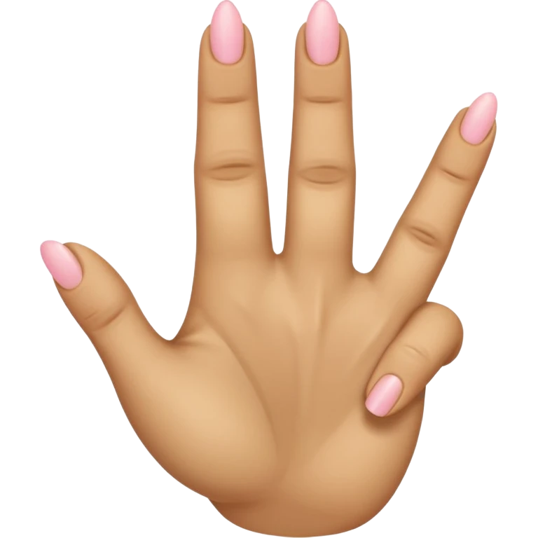 A hand with only the third finger, the thumb, and the pinky pointed up. The ring and index fingers are down emoji