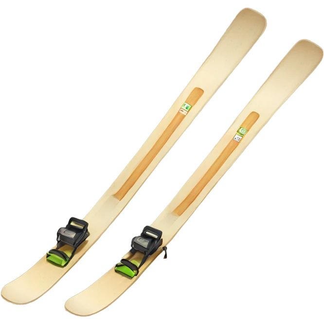 Two beige skis emoji