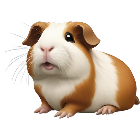 Guinea pig wearing a holy cross emoji