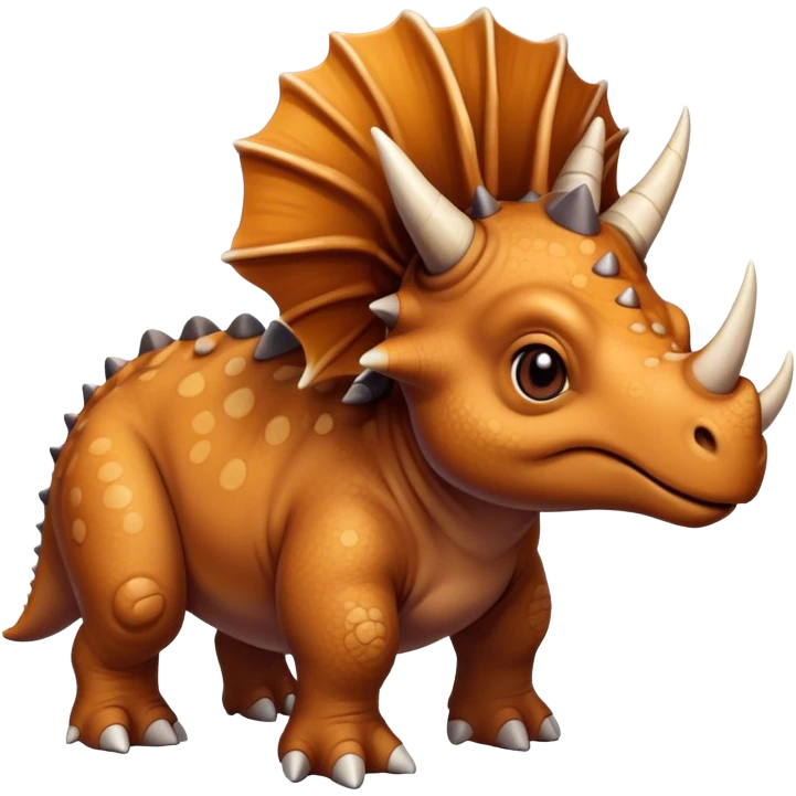 kind face of a triceratops  emoji