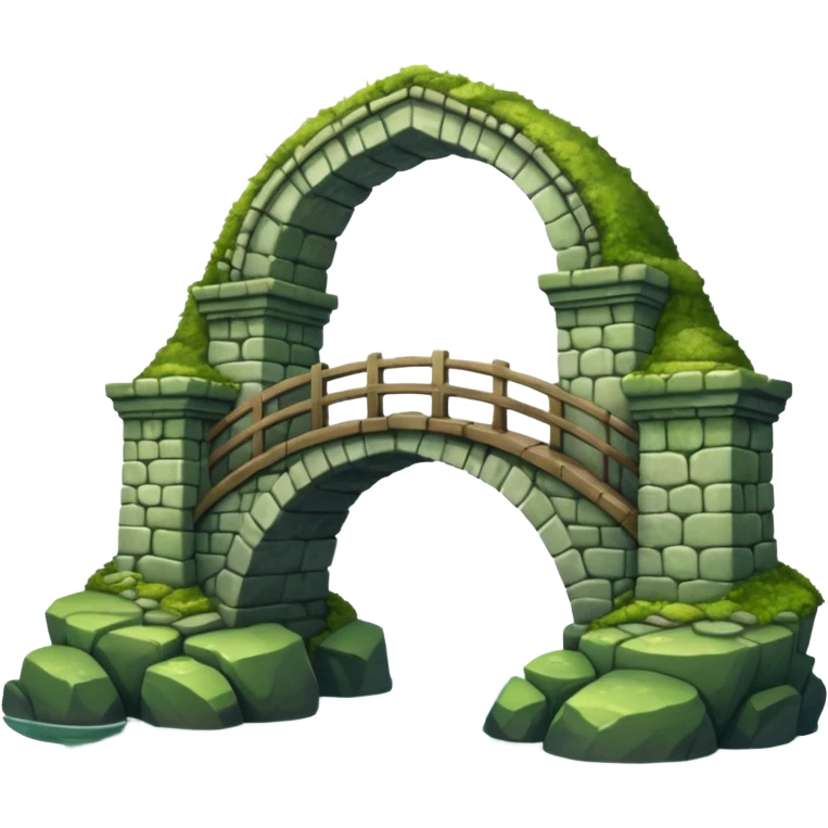 fantasy stone bridge over water emoji