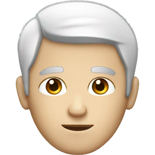 white man with black hair on his laptop emoji