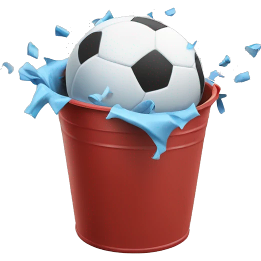a ball being thrown in a bucket emoji