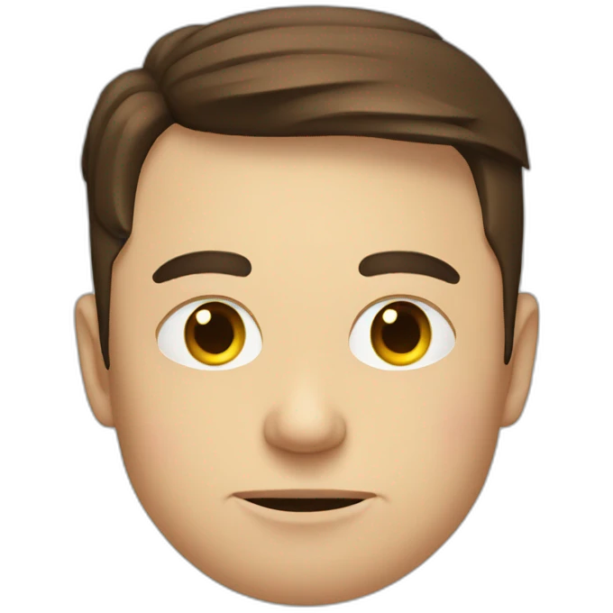 Elon Musk with a sad face emoji