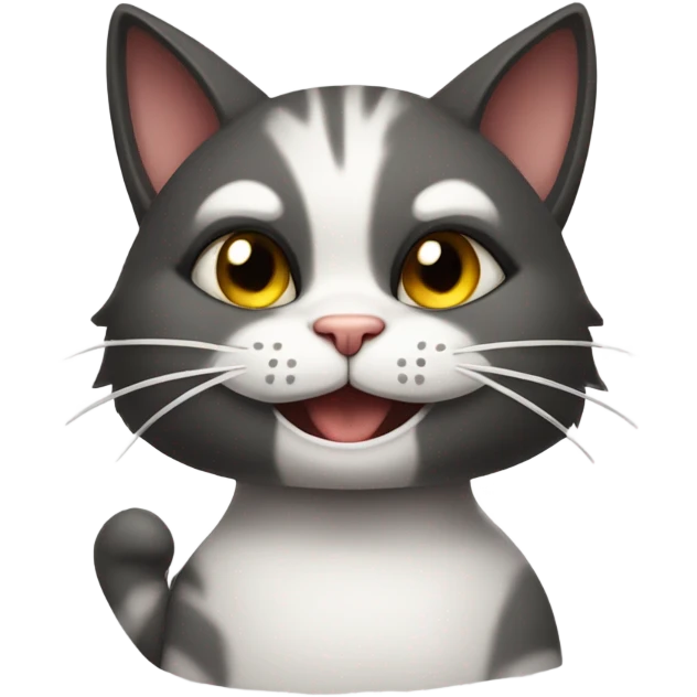 Cat with an evil smirk rubbing hands together  emoji