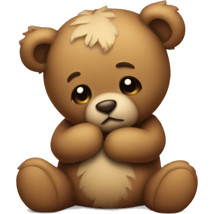 heartbroken teddy bear  emoji