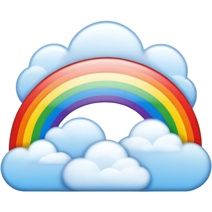 Rainbow in clouds emoji
