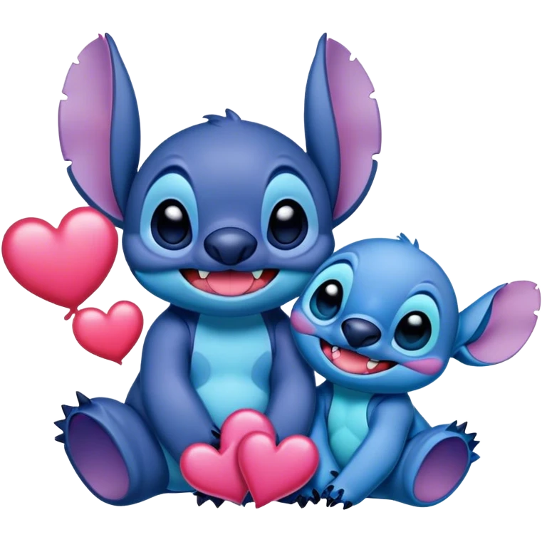 Stitch in love  emoji