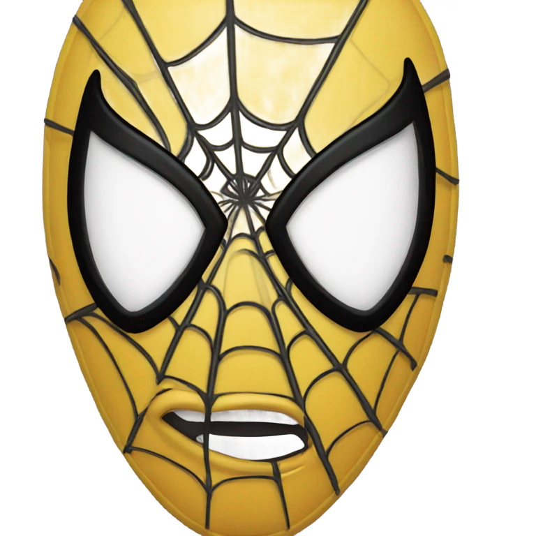 Yellow Spider Man face emoji