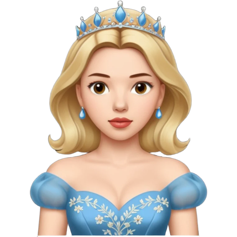 Scarlett Johansson in a princess dres emoji