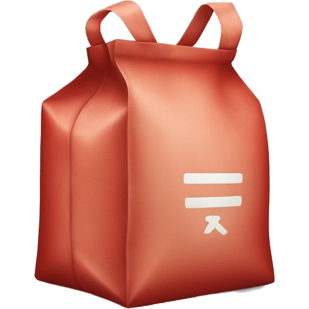 red  delivery bag emoji