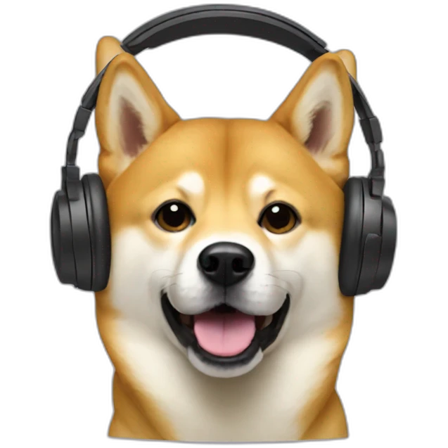 doge with headphones emoji