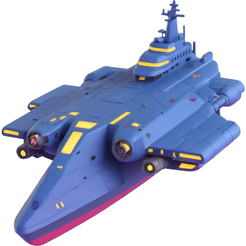 Massive capital ship with jump drive engines emoji