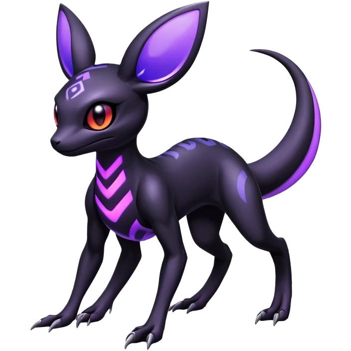 Salandit-Umbreon-Fakémon-hybrid-creature (full body)  emoji