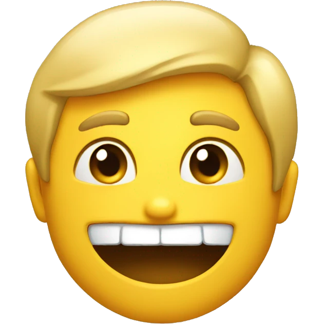 Smile emoji with tension emoji