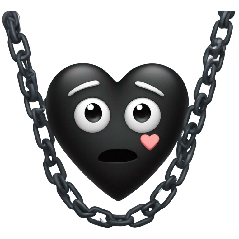 black heart in chains  emoji