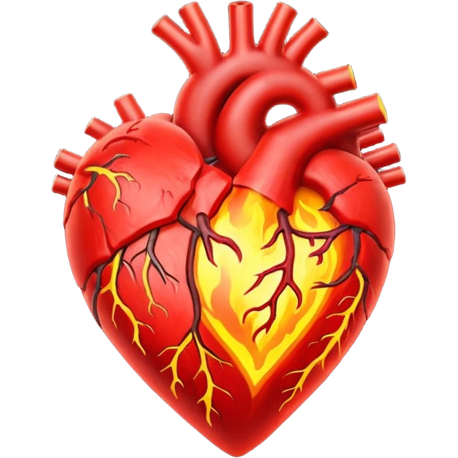 Fiery red heart emoji