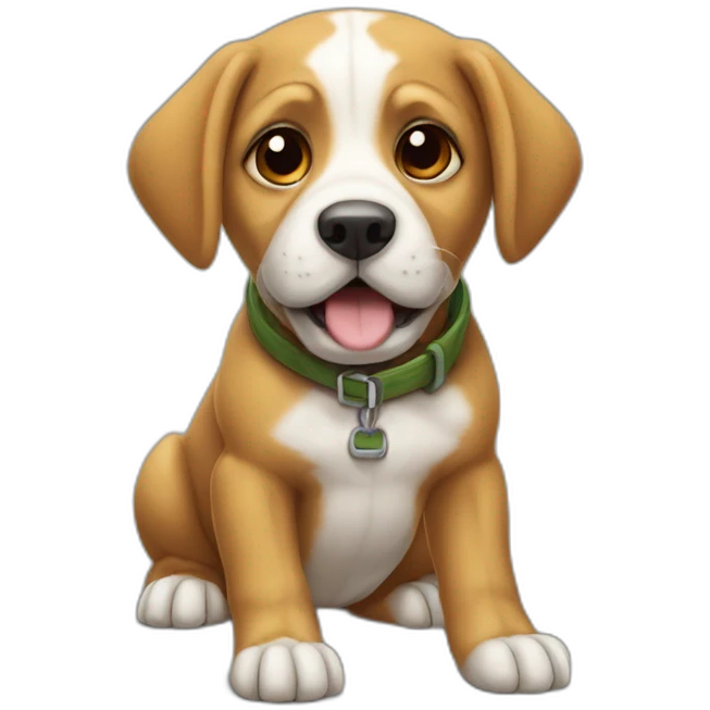 Chien sur tortue emoji