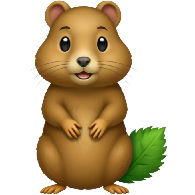 I want it to be a green gopher but make it a whole body emoji