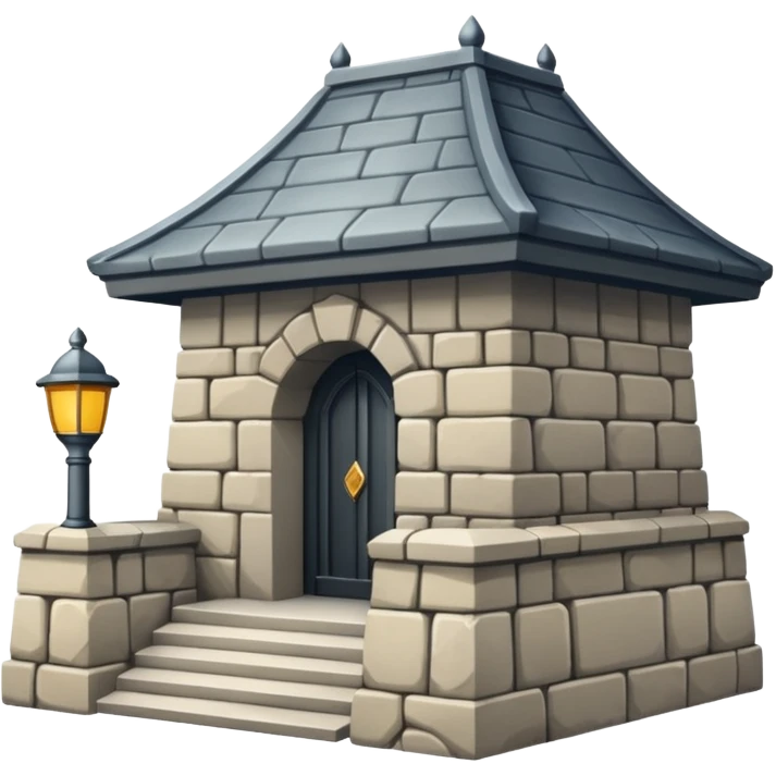 guard post near palace gates show in front of palace gates emoji