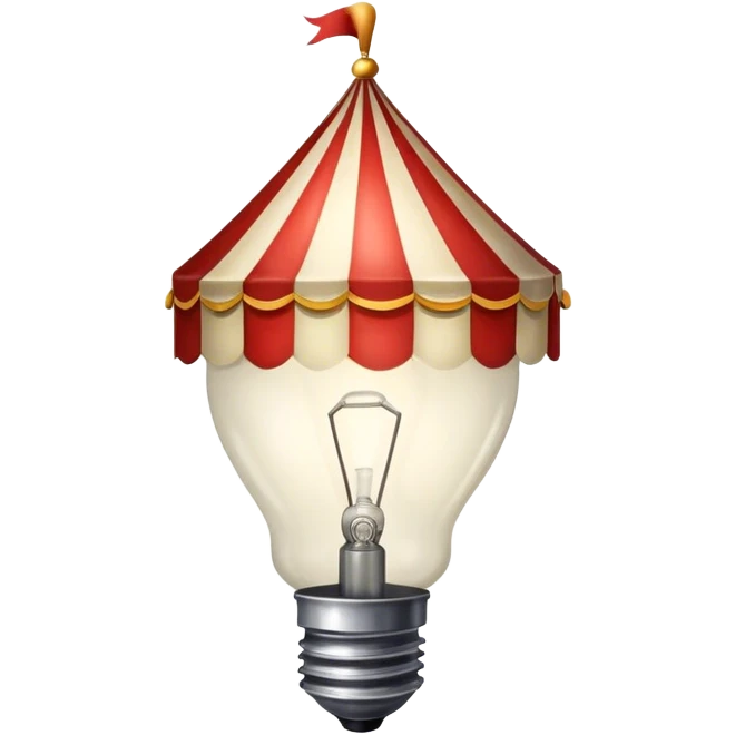 Vintage circus lightbulbs sign emoji