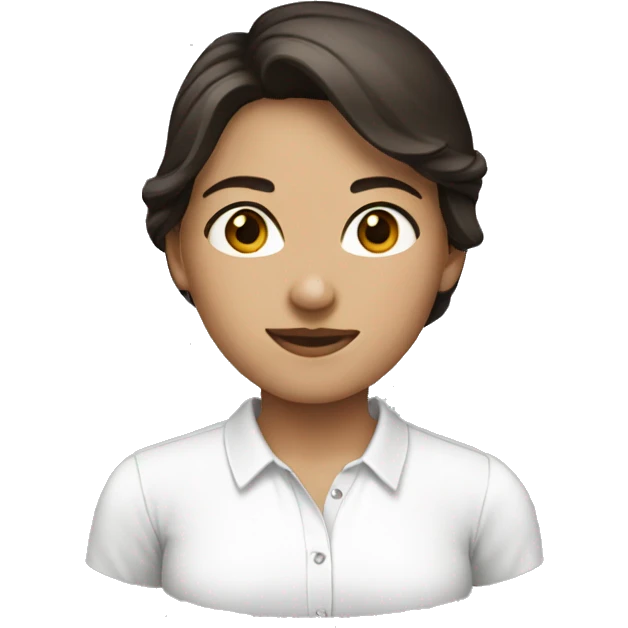 beatiful brunette white shirt emoji