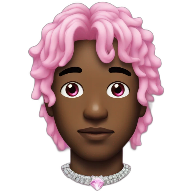 Lil Uzi vert with pink diamond in forehead emoji