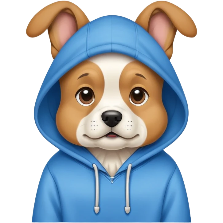 Dog wearing a hoodie  emoji