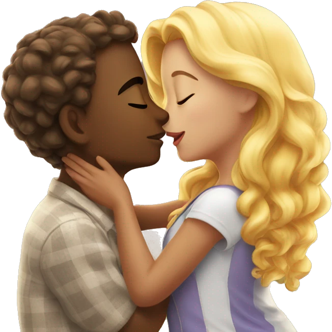 sweet kiss under sunny skies emoji