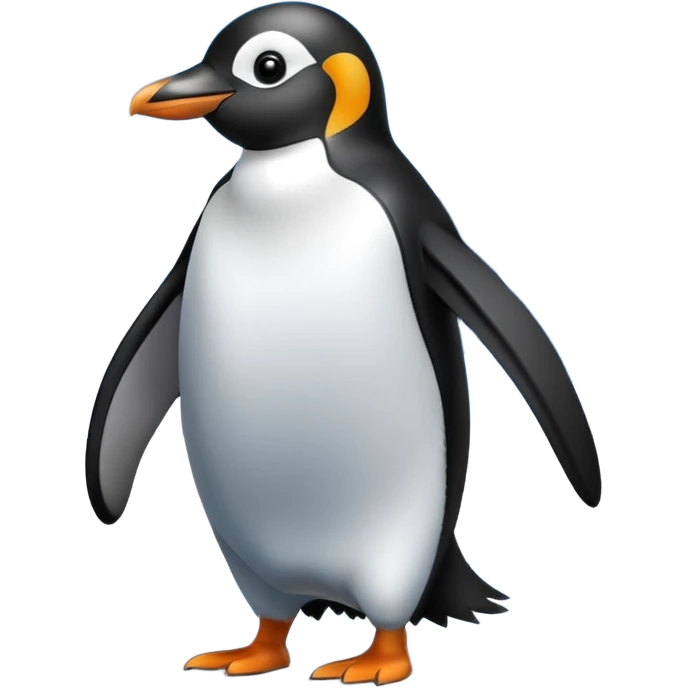 penguin walking to icy mountains emoji