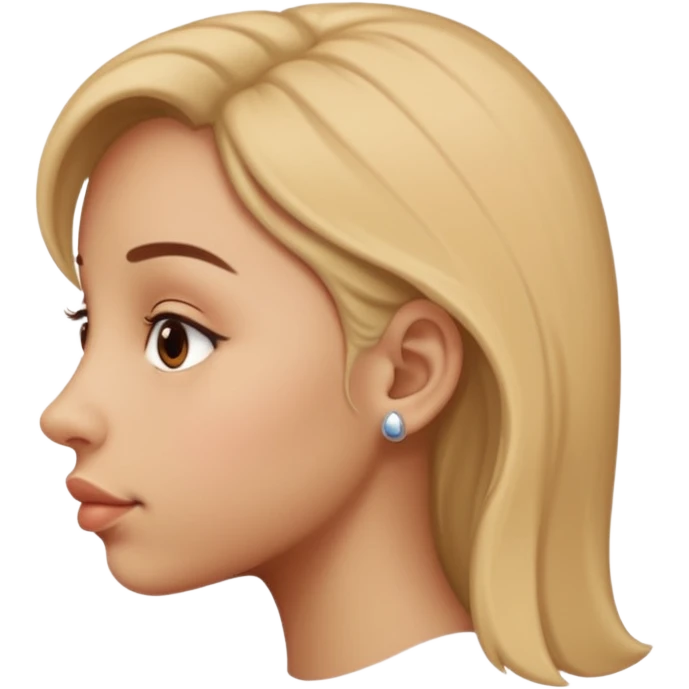 Girl with very very big bulgy Nose, side view emoji