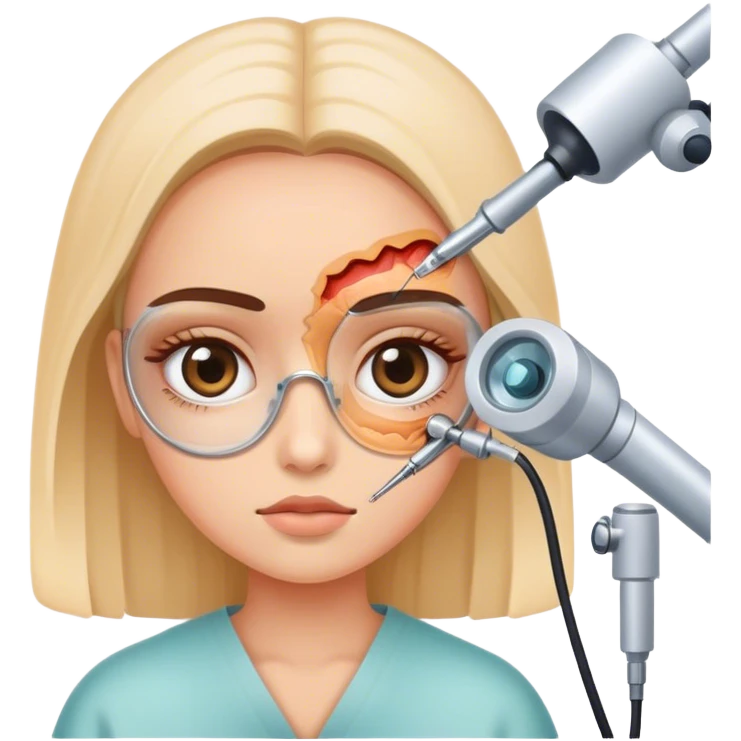 Girl getting eye surgery emoji