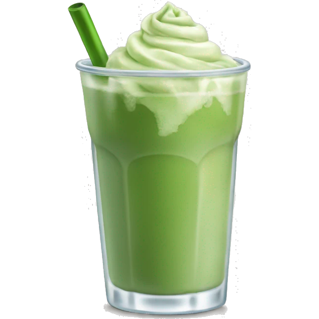 iced matcha latte  emoji