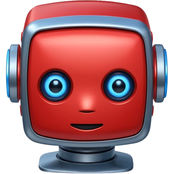 red cube robot character face emoji