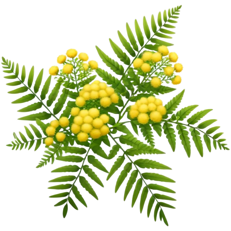 Cinematic Realistic Acacia Emoji, Bright and cheerful, with clusters of fluffy yellow flowers blooming along delicate branches. The wattle’s soft, fern-like leaves sway in the breeze, radiating a sense of warmth and joy. Soft glowing outline, capturing the essence of Australian sunshine, warmth, and beauty in a vibrant acacia tree! emoji