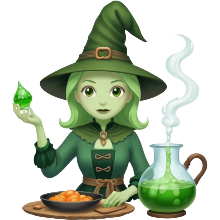 green witch cooking potion emoji