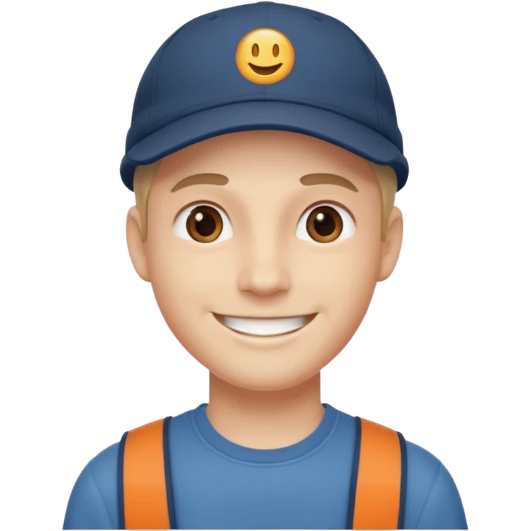 Make me stickers - a guy in a cap emoji