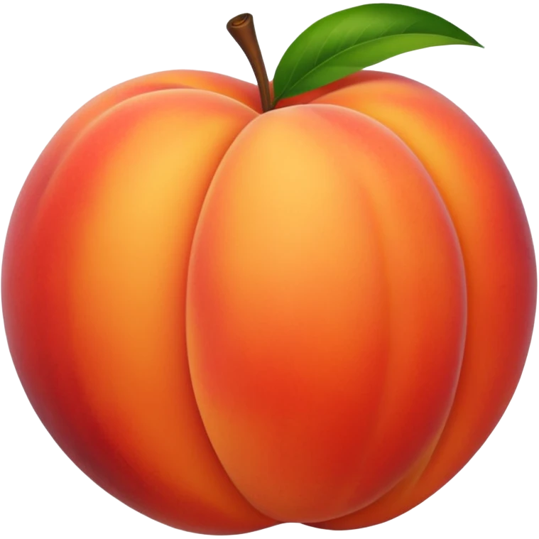 Fat juicy high definition peach emoji