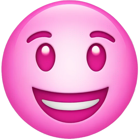 smiley face in love pink light  emoji