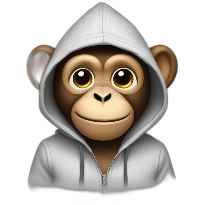 Monkey with a hoodie emoji