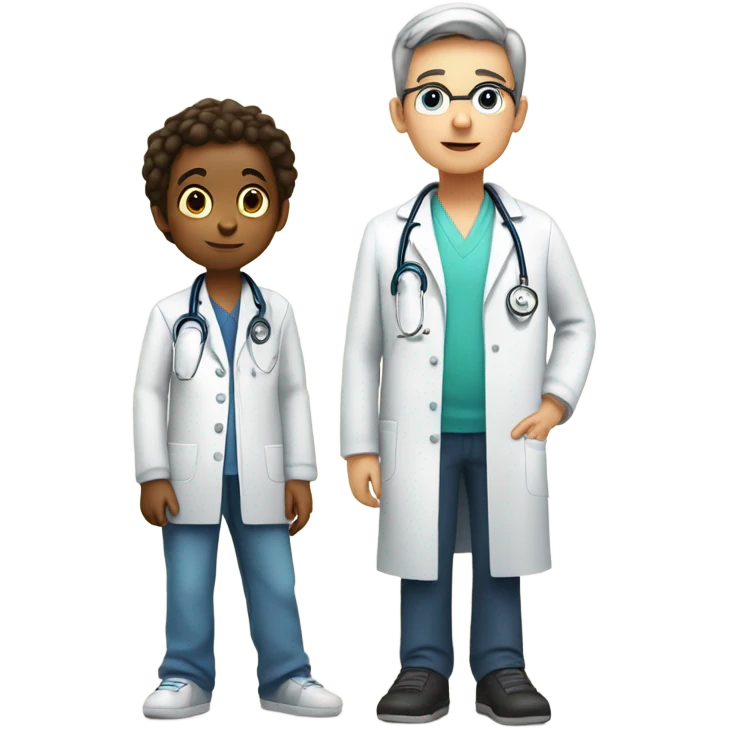 child and doctor emoji